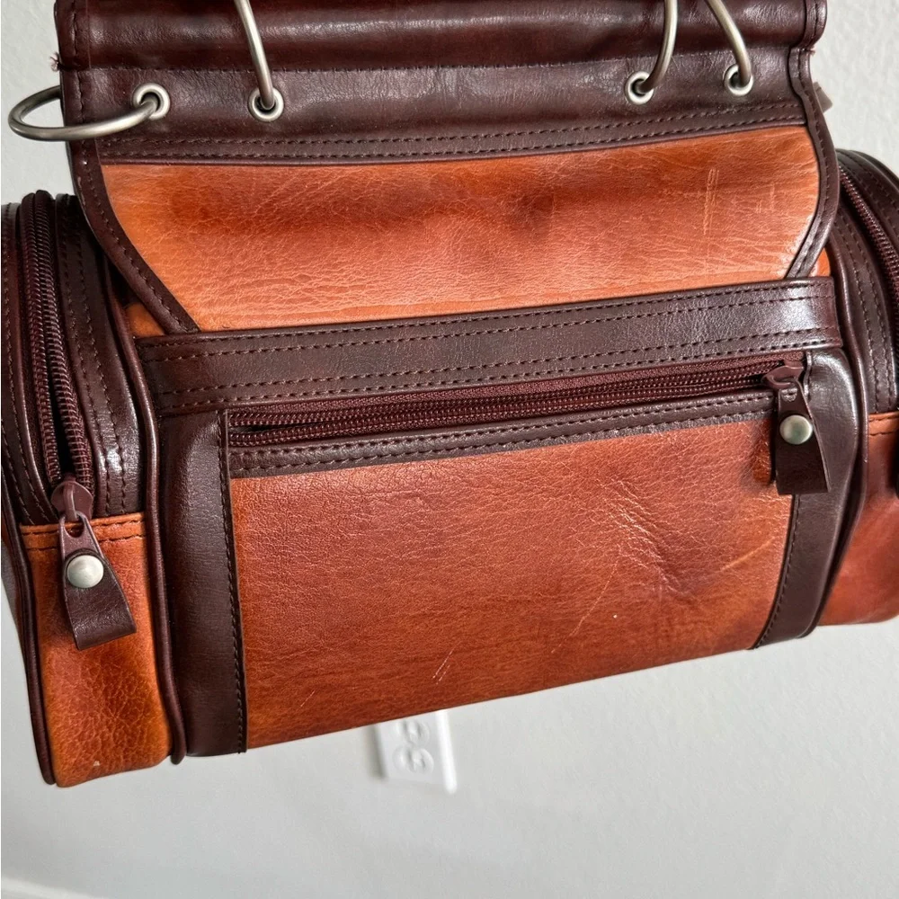 T-Bags Two-Tone Leather Briefcase